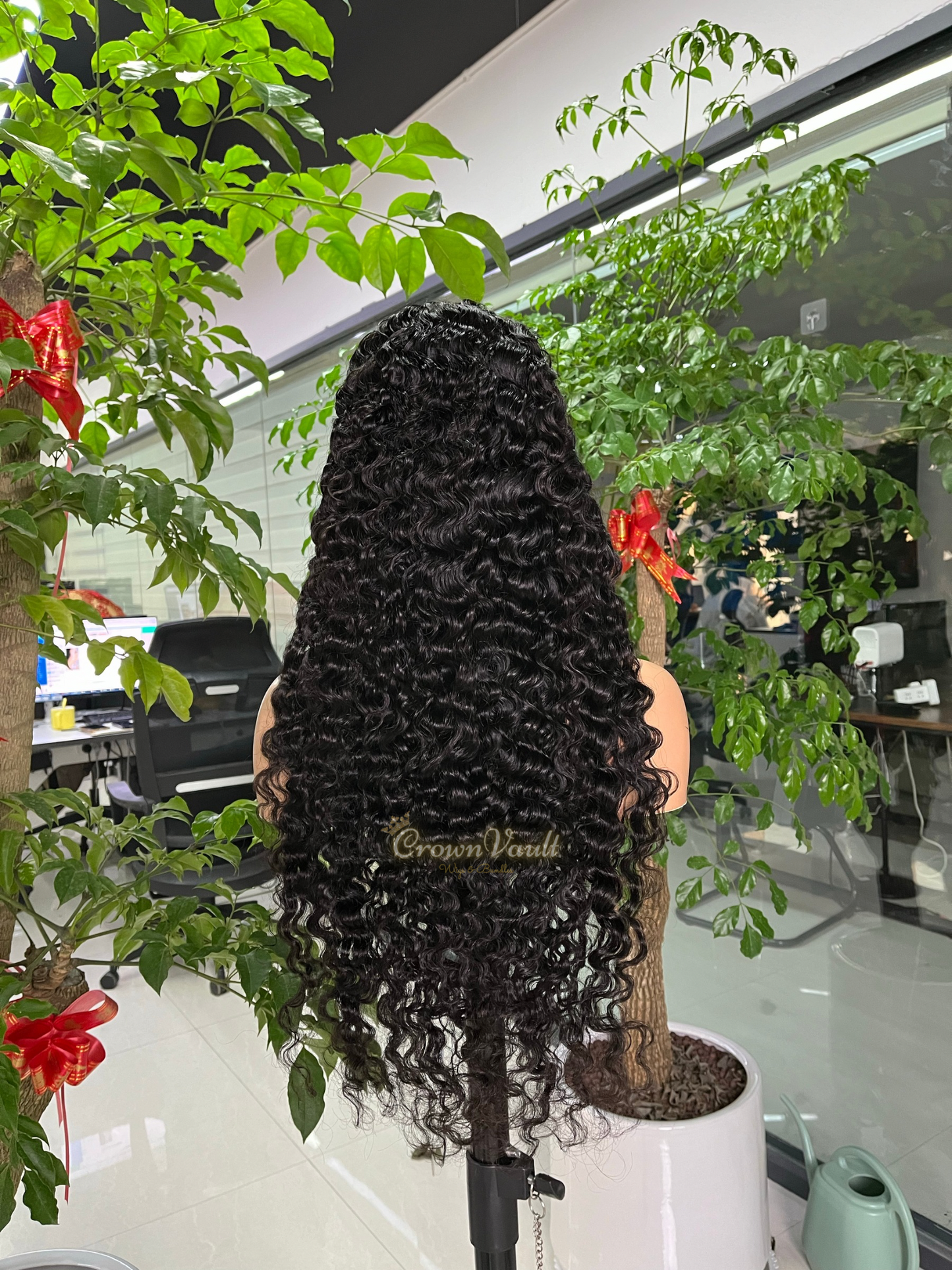 Burmese Curly Transparent Lace Wig