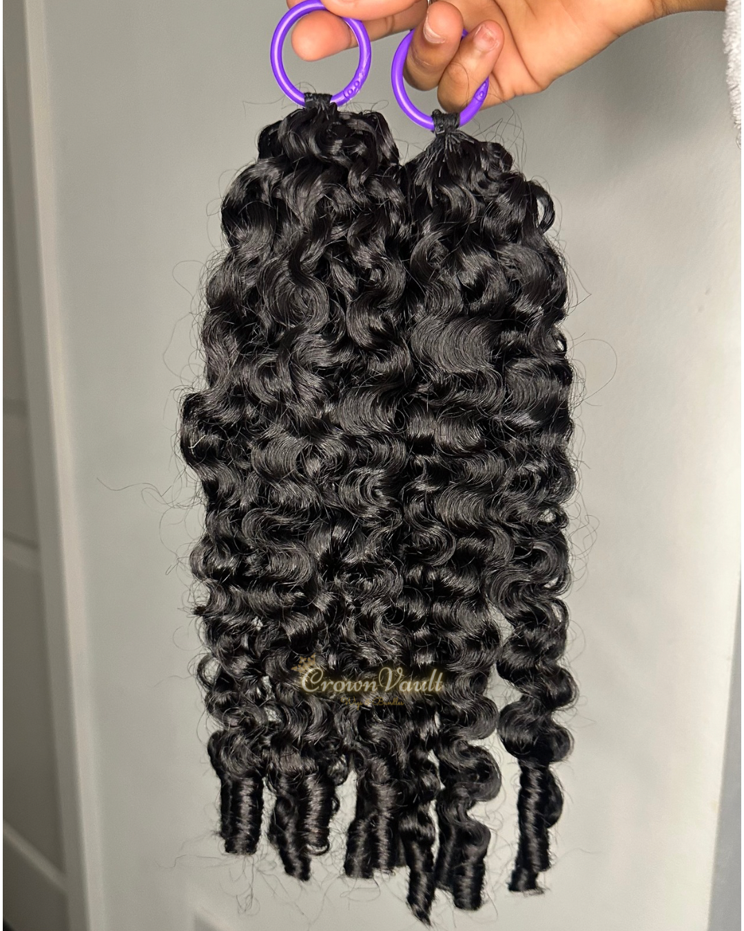 Burmese spiral crochet feather hair