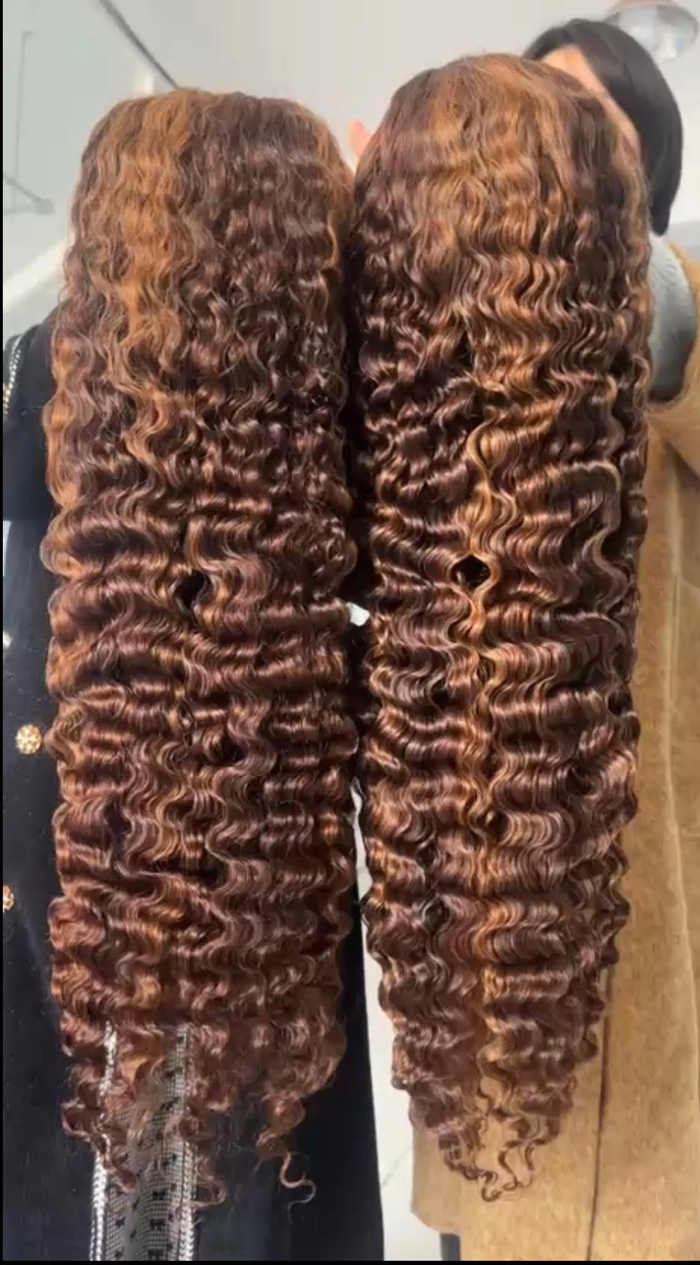 Swiss Chocolate Deep curly highlights