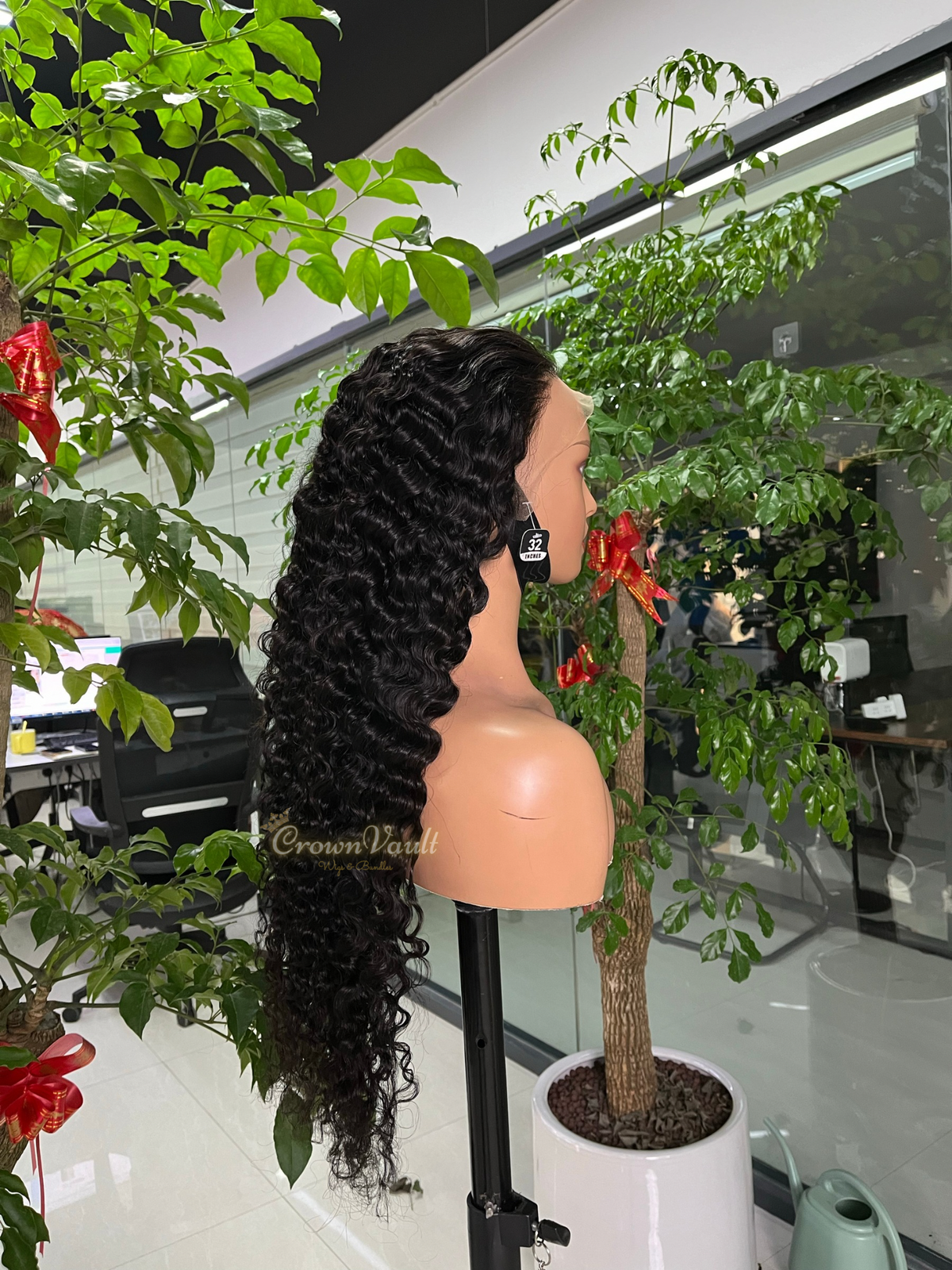 Burmese Curly Transparent Lace Wig
